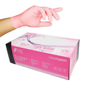 NITRAS Nitril Pink Wave puderfrei Gr M