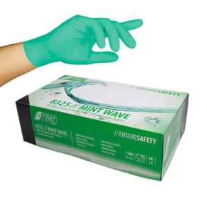 NITRAS Nitril Mint Wave puderfrei Gr S
