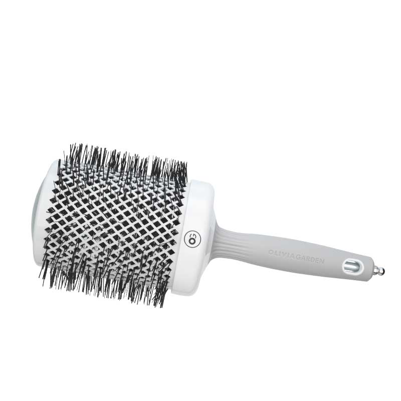 Blowout Shine Bürste weiß & grau 80 mm